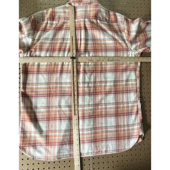 NWOT Alan Paine England Modern LS Button Up Shirt Plaid Red & Orange XL Men - Picture 6 of 9